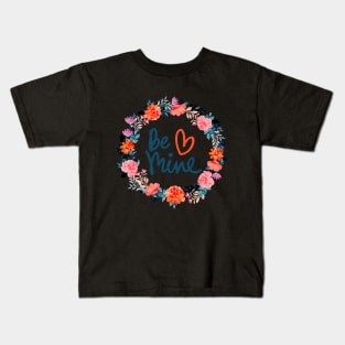 Be Mine Floral Circle Kids T-Shirt